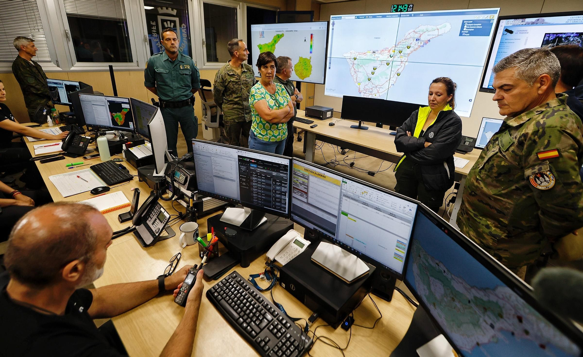 Visita nocturna al Operativo de Prevención y Extinción de Incendios Forestales