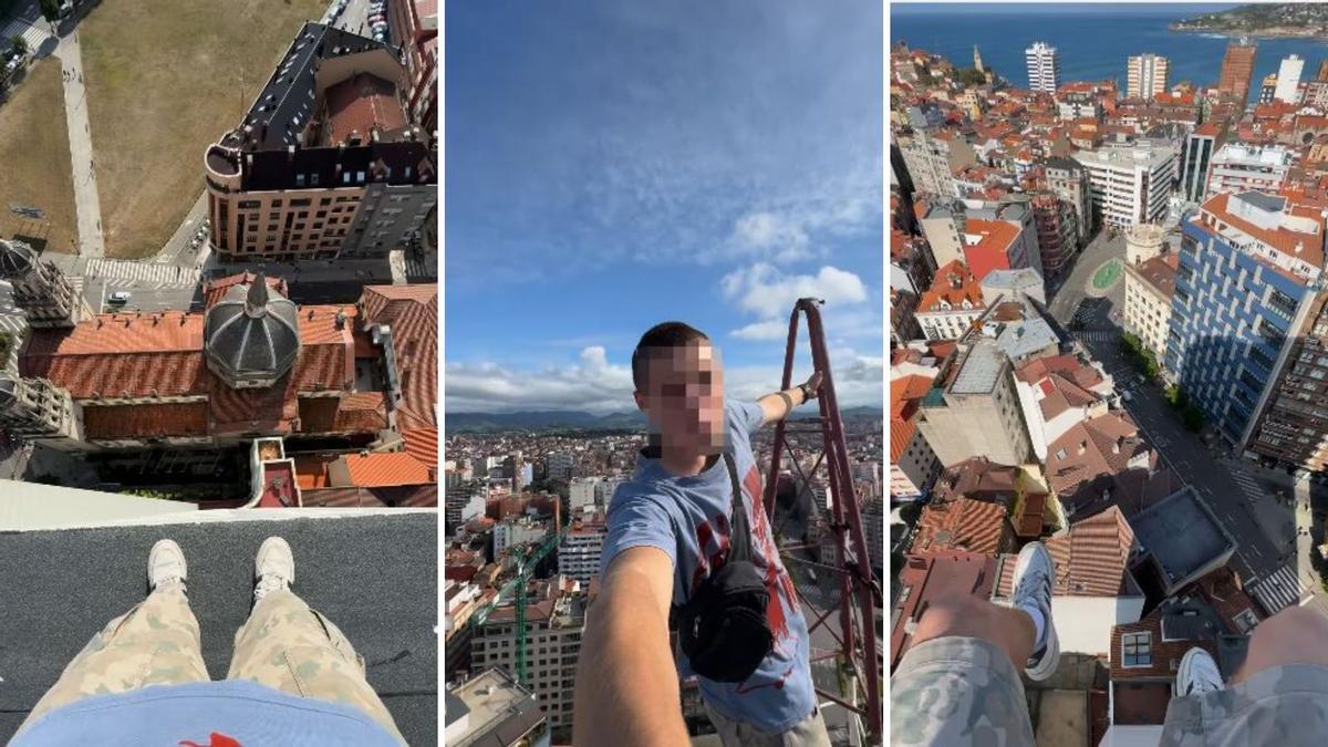 Capturas del vídeo subido por el joven.