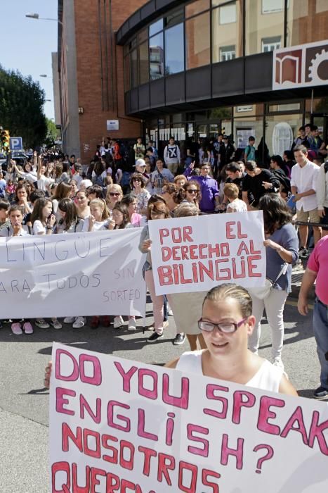 Protesta en el Instituto Fernández Vallín de Gijón
