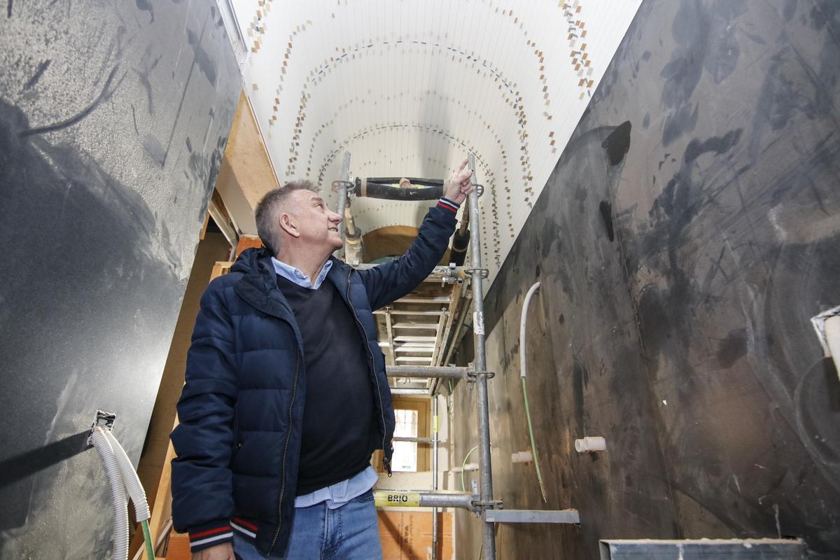 Jose Polo, durante las obras de Casa Paredes Saavedra.