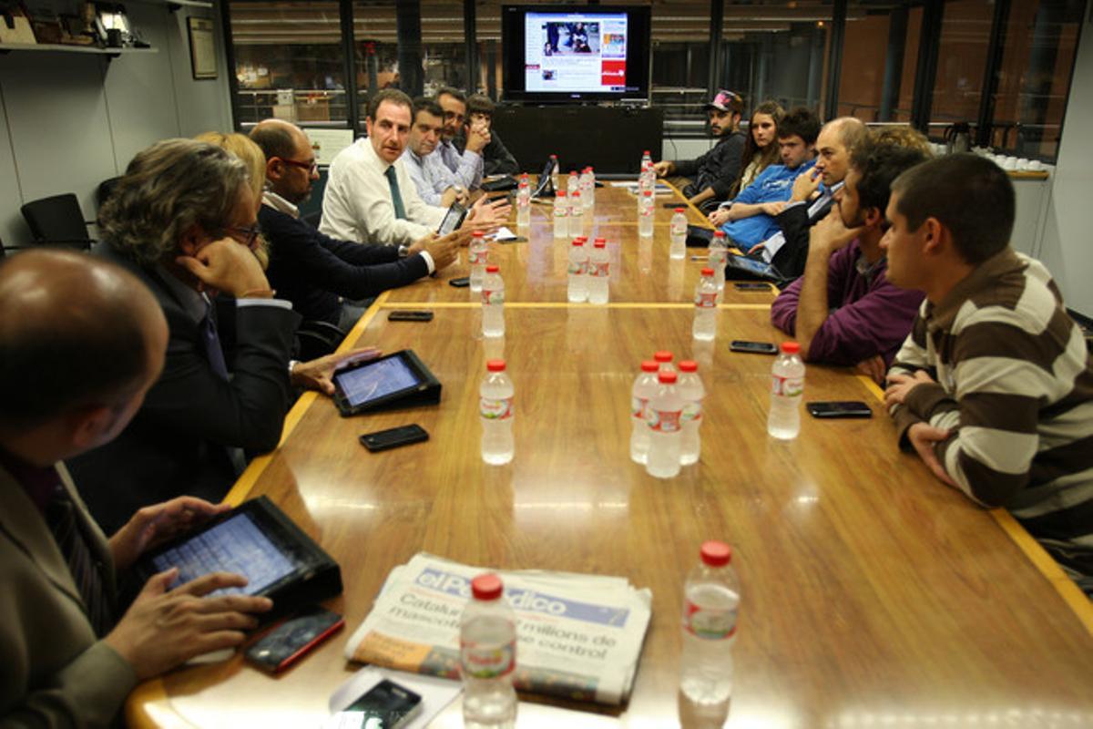 Presentació d’e-Periódico a un grup de destacats internautes catalans.