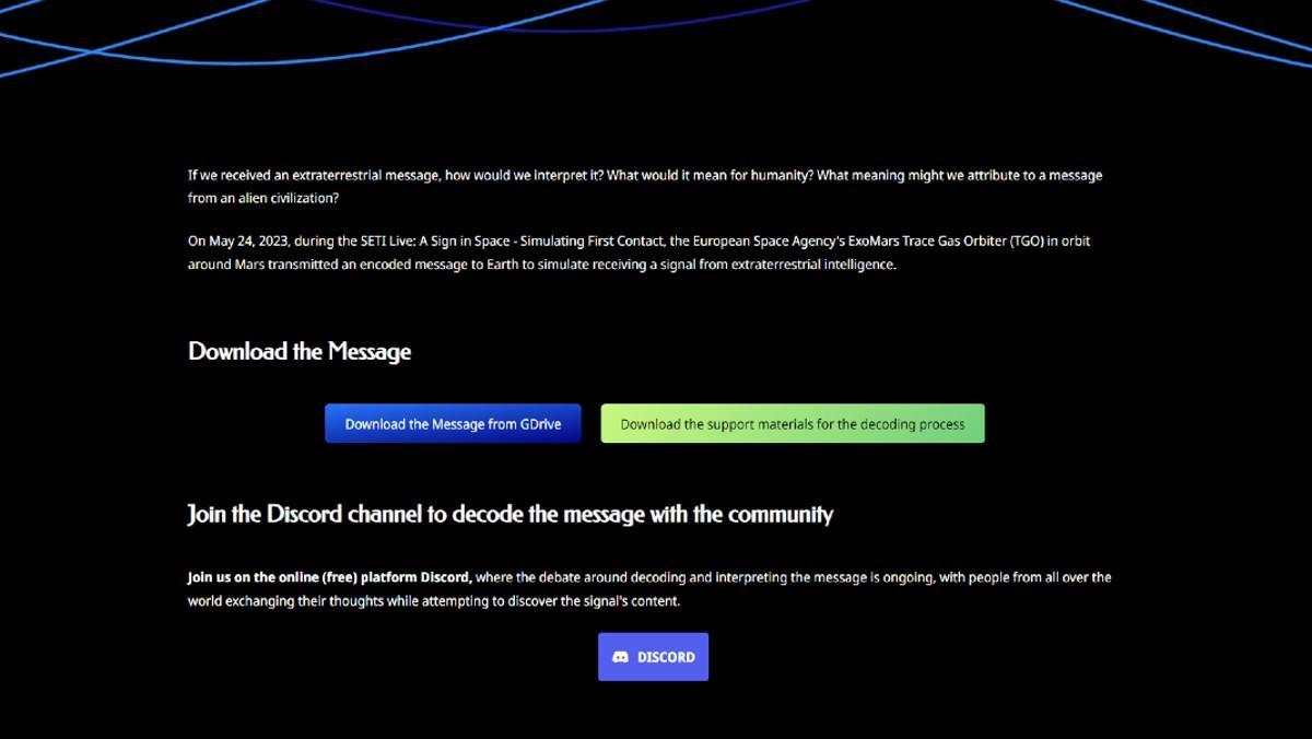 Portal de la página 'asignin.space' donde se pueden descargar todos los datos captados por los radiotelescopios. 