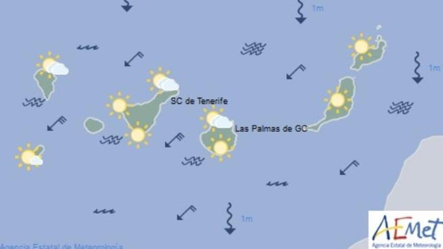 Buen tiempo y temperaturas en ascenso en Canarias