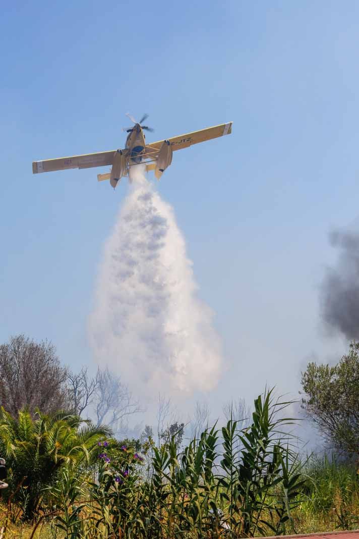 Incendio en una parcela de Ibiza