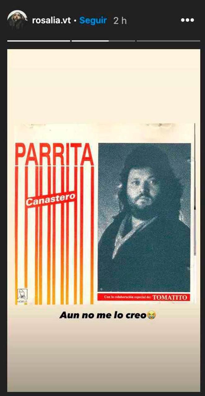 El Instagram Story de Rosalía: la cantante llora la muerte de Parrita