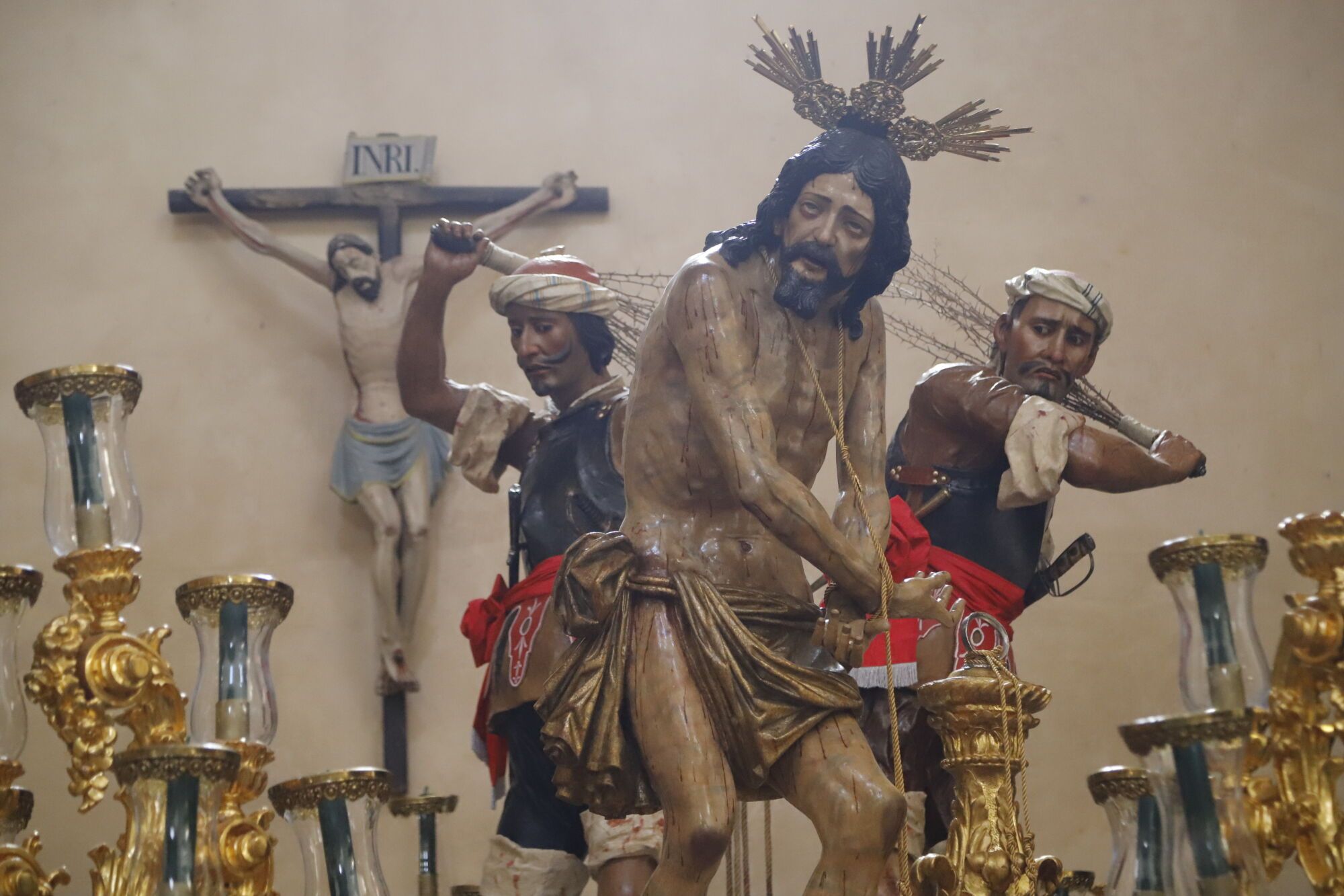 Córdoba Previa y preparativos del Magno Vía Crucis Archicofradía de la Columna de Priego