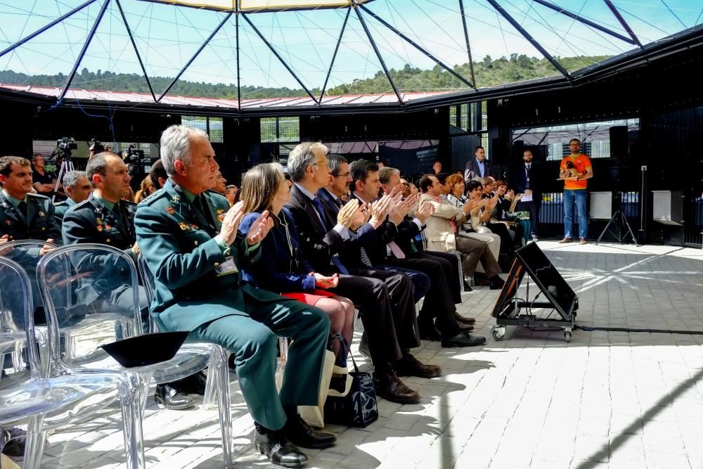 La madre de Felipe VI ha recorrido las instalaciones del complejo en compañía de sus responsables