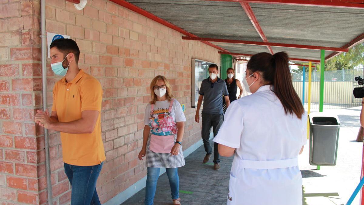 Simulacro en un colegio de Archena para aprender los protocolos