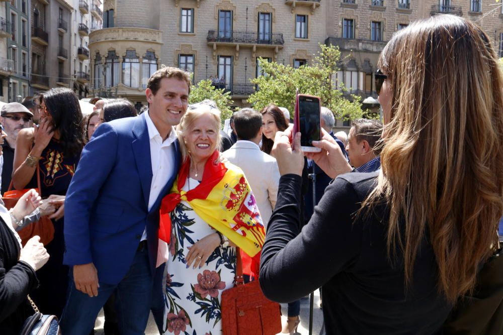 Arrimadas i Rivera inicien campanya a Manresa