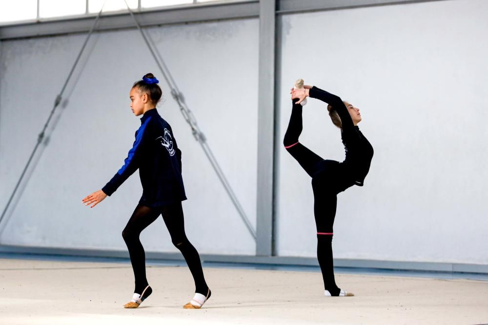 La entrenadora y exgimnasta nacional Amaya Cardeñoso dirige al grupo de alumnas con mayor proyección en el CGR San Antonio, cosechando múltiples medallas estatales en los últimos años