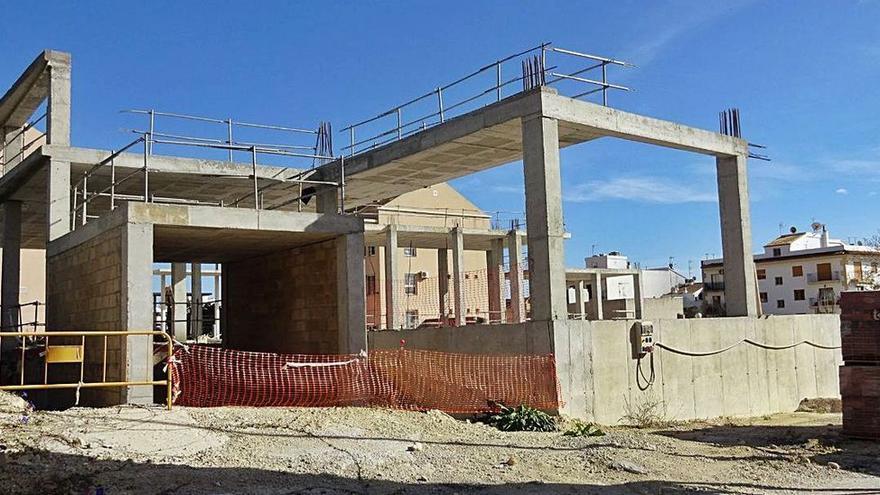 La incipiente estructura del futuro auditorio de Xàbia