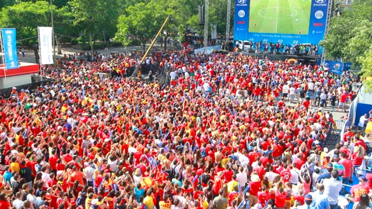 Ya hay lugares con pantalla gigante para ver la final de la Eurocopa.