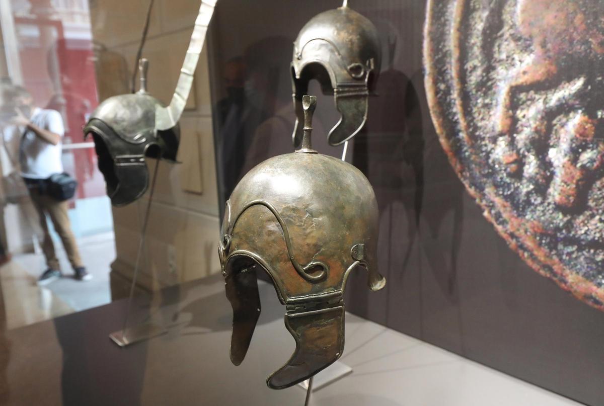 Los cascos celtíberos de Aratis fueron recuperados y expuestos en el Museo de Zaragoza.