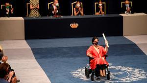 Teresa Perales, tras recibir el Princesa de Asturias.