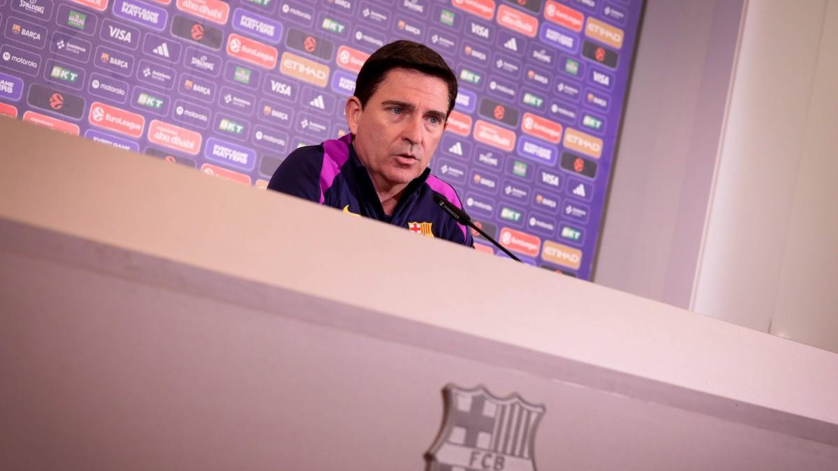 Xavi Pascual, durante la rueda de prensa
