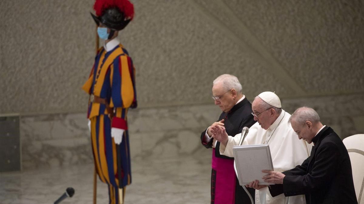 El papa Francisco durante su audiencia general de este miércoles en el vatican