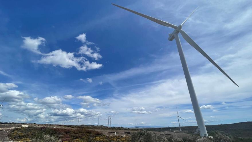 Aerogeneradores de un parque eólico en Galicia