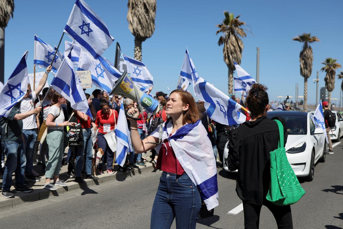 Protestas en Tel Aviv por la polémica reforma judicial del Gobierno de Netanyahu