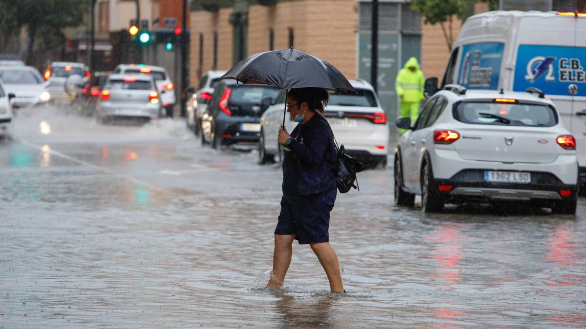 Imágenes de la lluvia en Ibiza