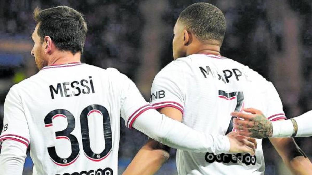 Mbappé y Messi, con el PSG