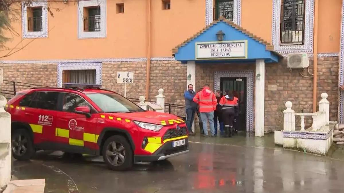 Una residencia de mayores en Morata de Tajuña, Madrid, afectada por el desbordamiento de río