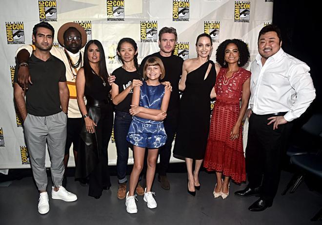 El elenco de 'The Eternals' en el panel de Marvel Studios en el Comic-Con de julio 2019