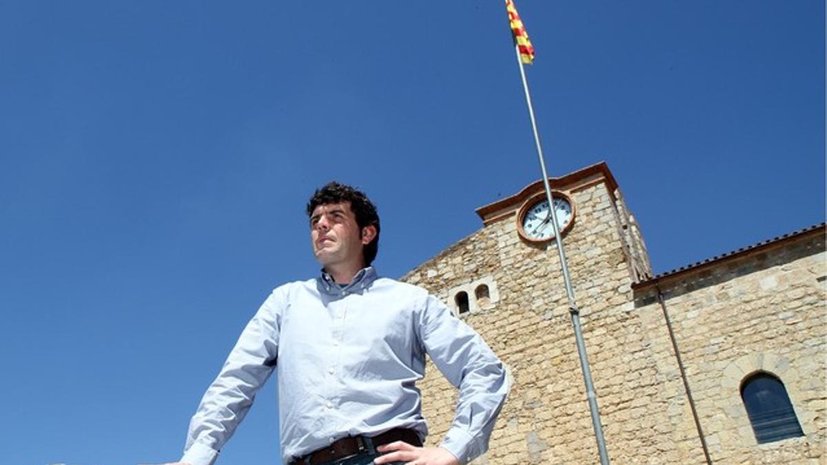 El alcalde de Bellcaire d'Empordà, David Font, en una imagen de mayo del 2012.