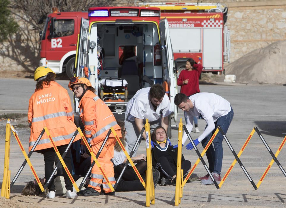 Simulacro de la Escuela de Enfermería de Castelló