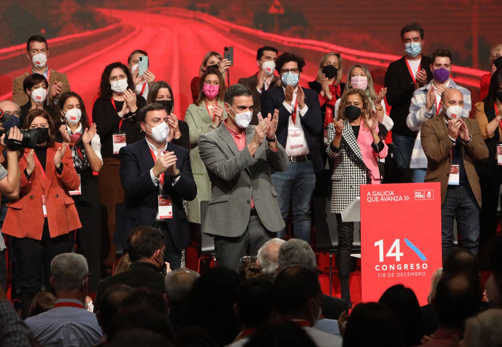 Pedro Sánchez clausura el congreso del PSdeG en Santiago