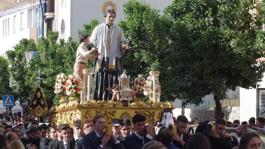 Imagen de San Juan Bosco, en la procesión.