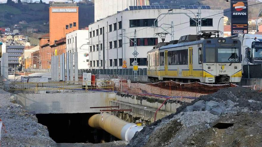 Obras del soterramiento de Langreo, pendiente de fondos mineros.