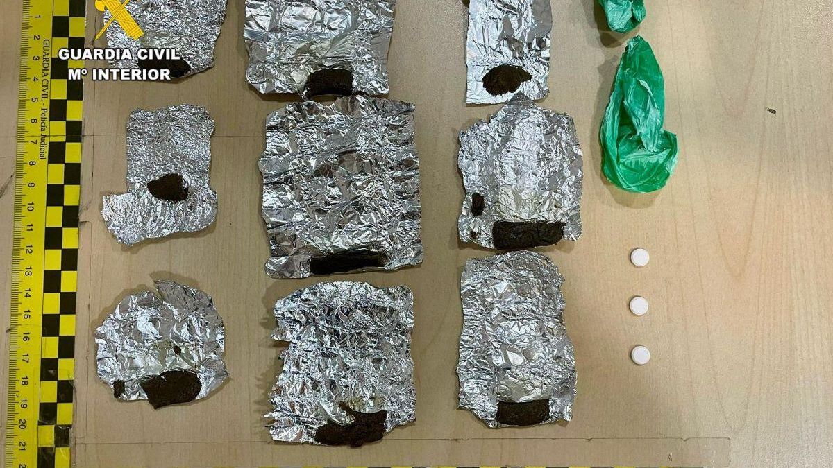 Droga recuperada por la Guardia Civil.