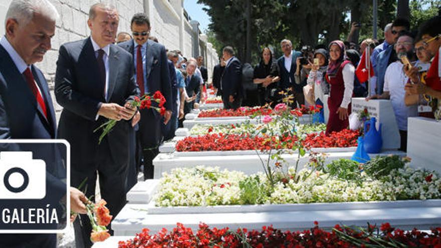 Erdogan, durante un acto conmemorativo.