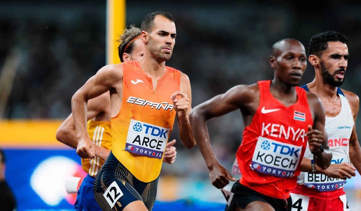 Dani Arce, durante una prueba de 3.000 obstáculos.