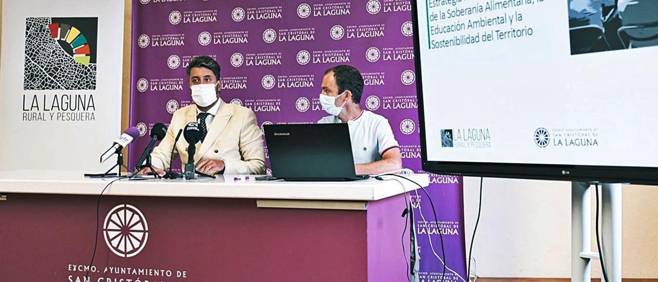Luis Yeray Gutiérrez y Aitor López, durante la rueda de prensa.