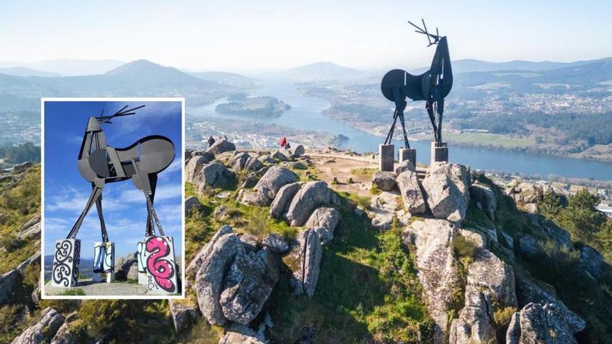 Malestar en Portugal: vandalizan la emblemática escultura do Cervo ubicada en el icónico mirador de Vila Nova de Cerveira