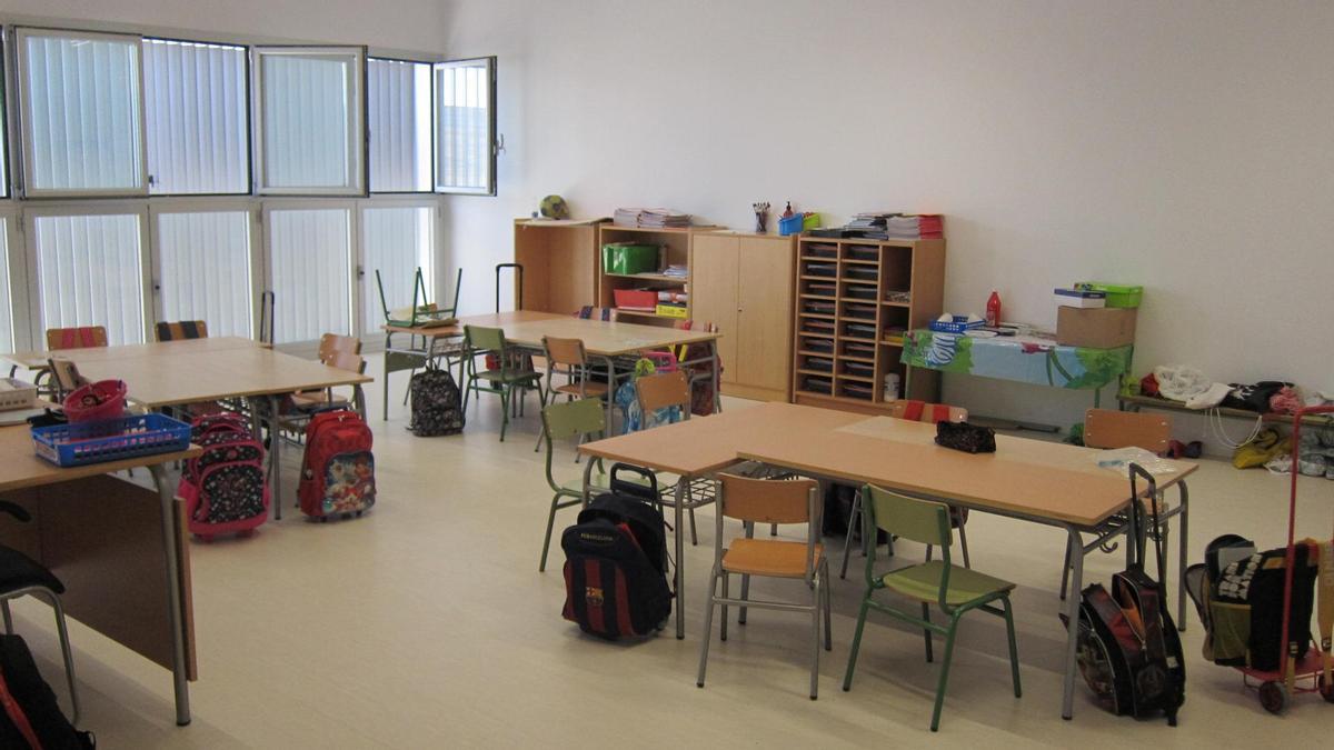 Un aula de un colegio de Infantil y Primaria.