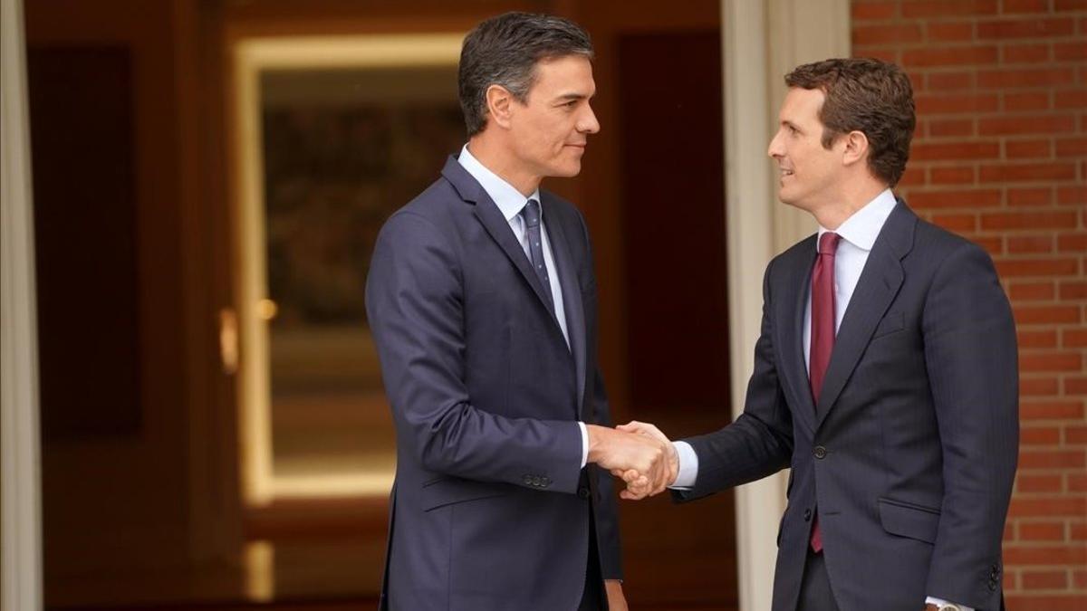 Reunión entre Pedro Sánchez y Pablo Casado