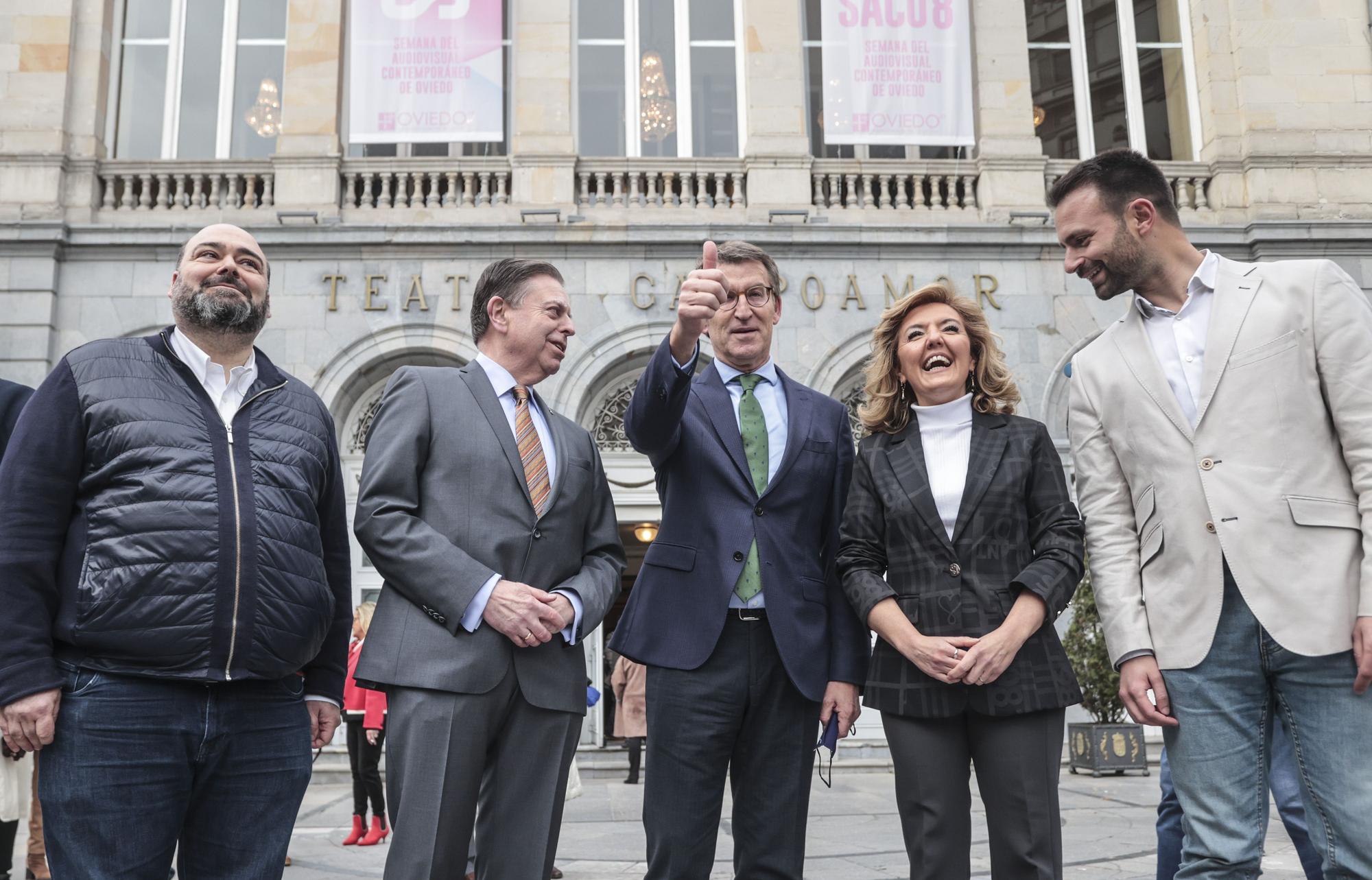 Núñez Freijóo se encuentra con los populares asturianos en Oviedo