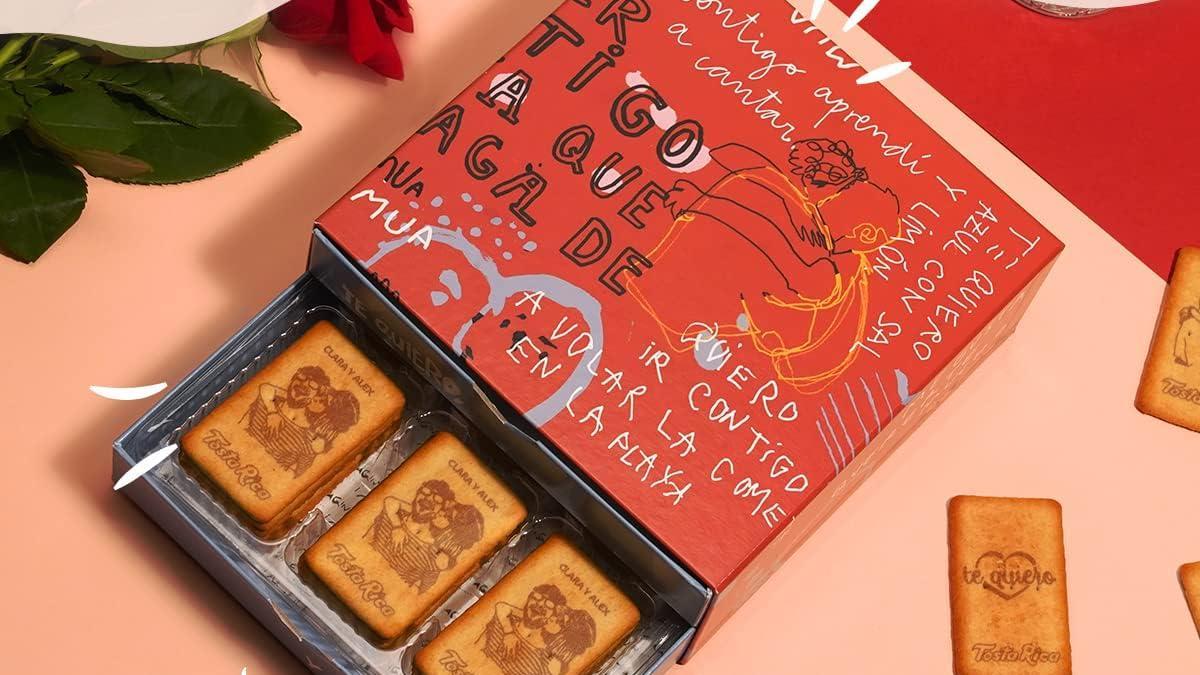 Uno de los estuches disponibles para las galletas TostaRica personalizadas, regalo ideal para el Día del Padre