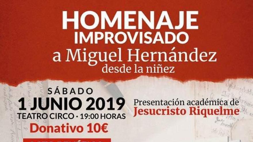 Homenaje a Miguel Hernández este sábado en Orihuela con fines benéficos