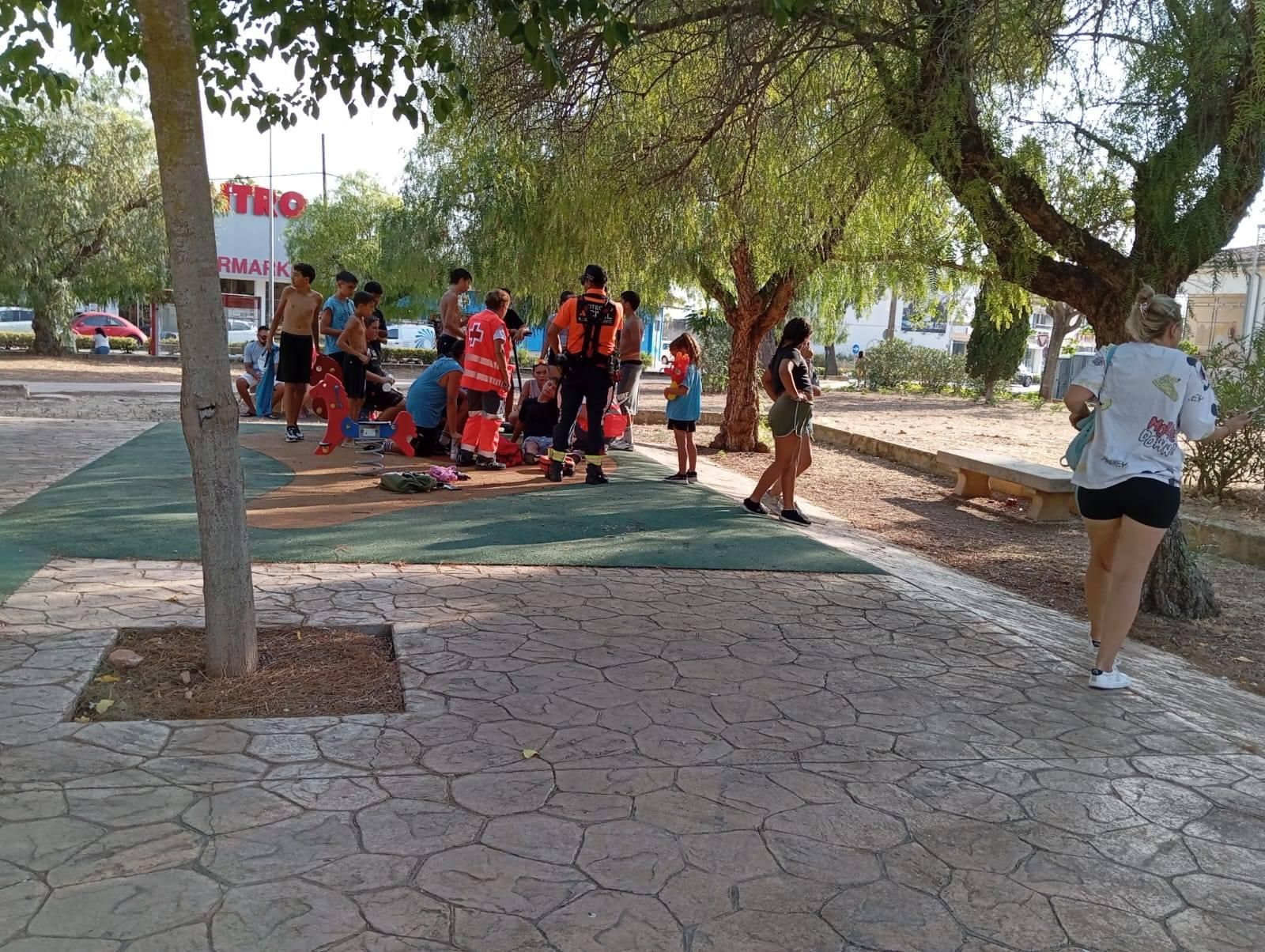 La intervención de Protección Civil en las fiestas de Llucmajor.