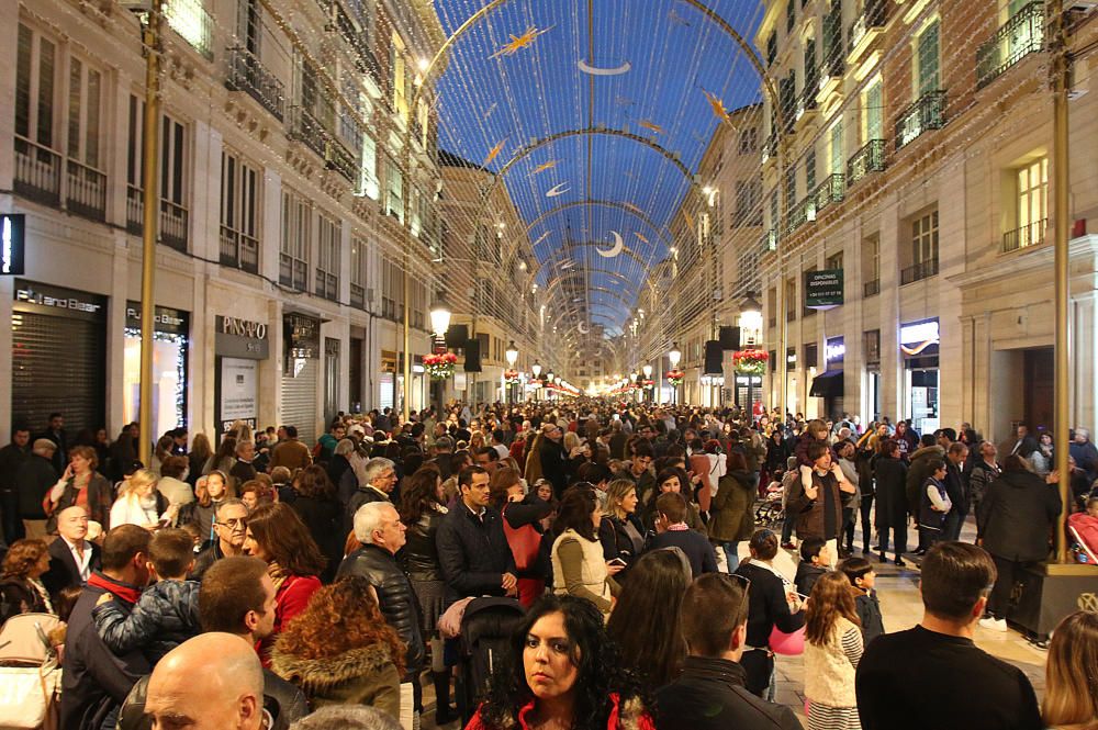 La calle Larios, esta tarde