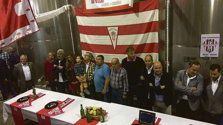 Un momento de la cena anual celebrada ayer por la peña sportinguista Isma.