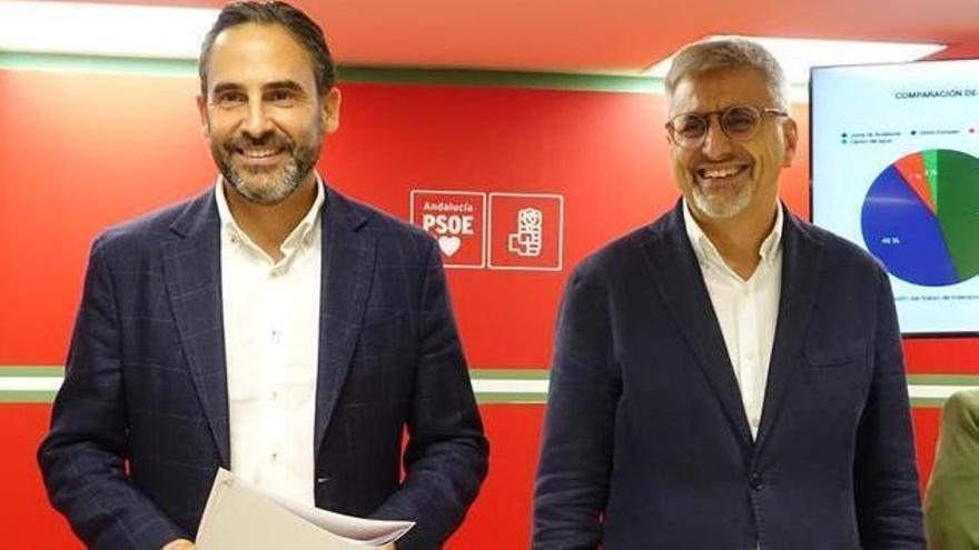 Imagen de archivo de un acto del PSOE en el que participaron Dani Pérez y Josele Aguilar.