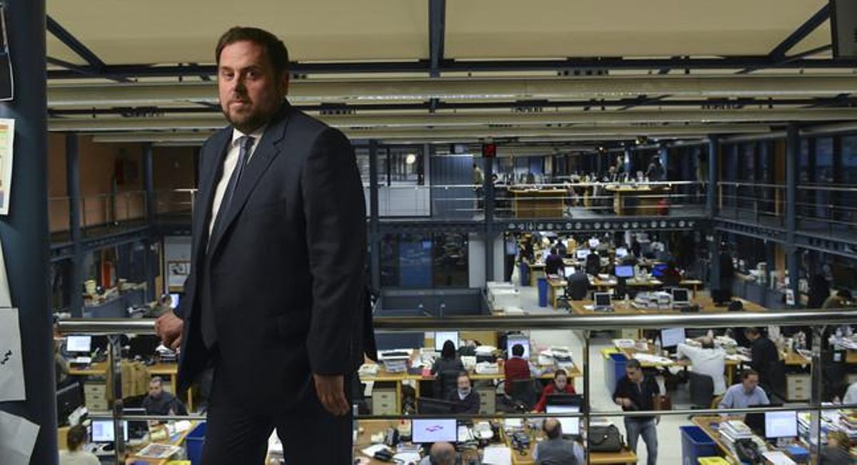 Oriol Junqueras, a la redacció d’EL PERIÓDICO. Oriol Junqueras, a la redacció d’EL PERIÓDICO.