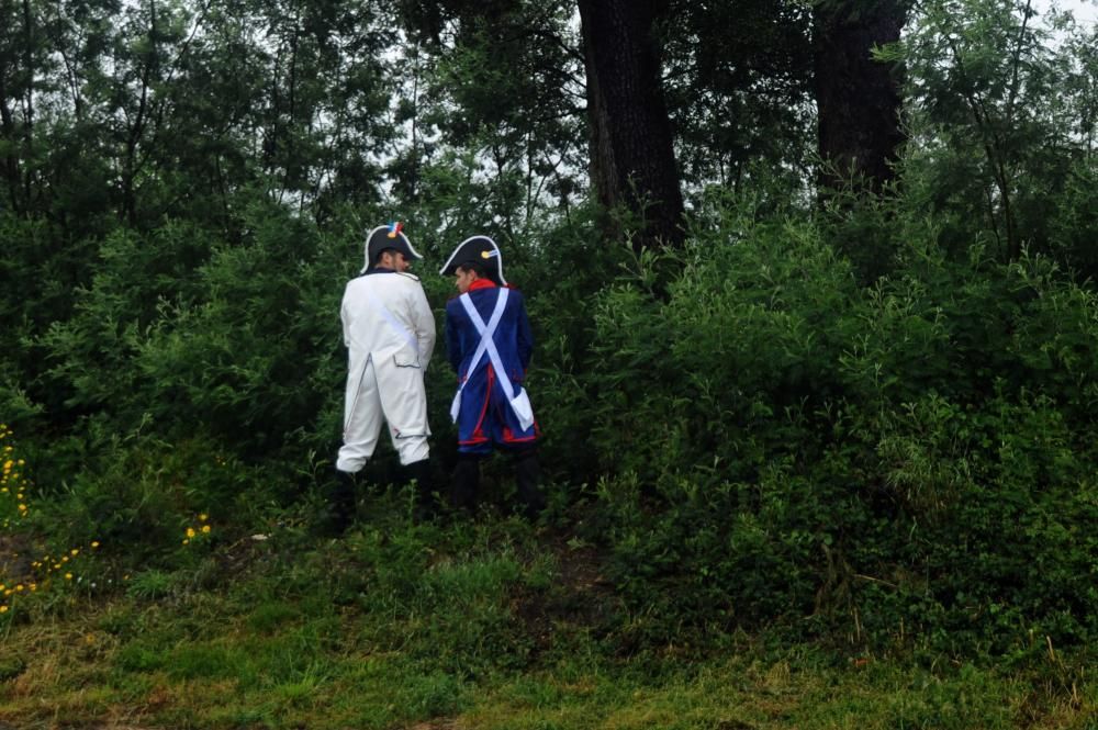 La lluvia no amilanó a los combatientes valgueses, que avasallaron a las tropas francesas hasta su rendición.