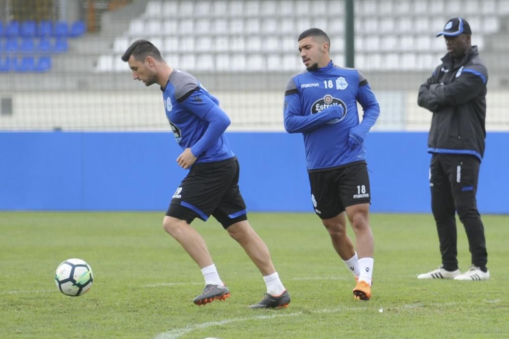 Sesión del Dépor tras el empate ante el Eibar