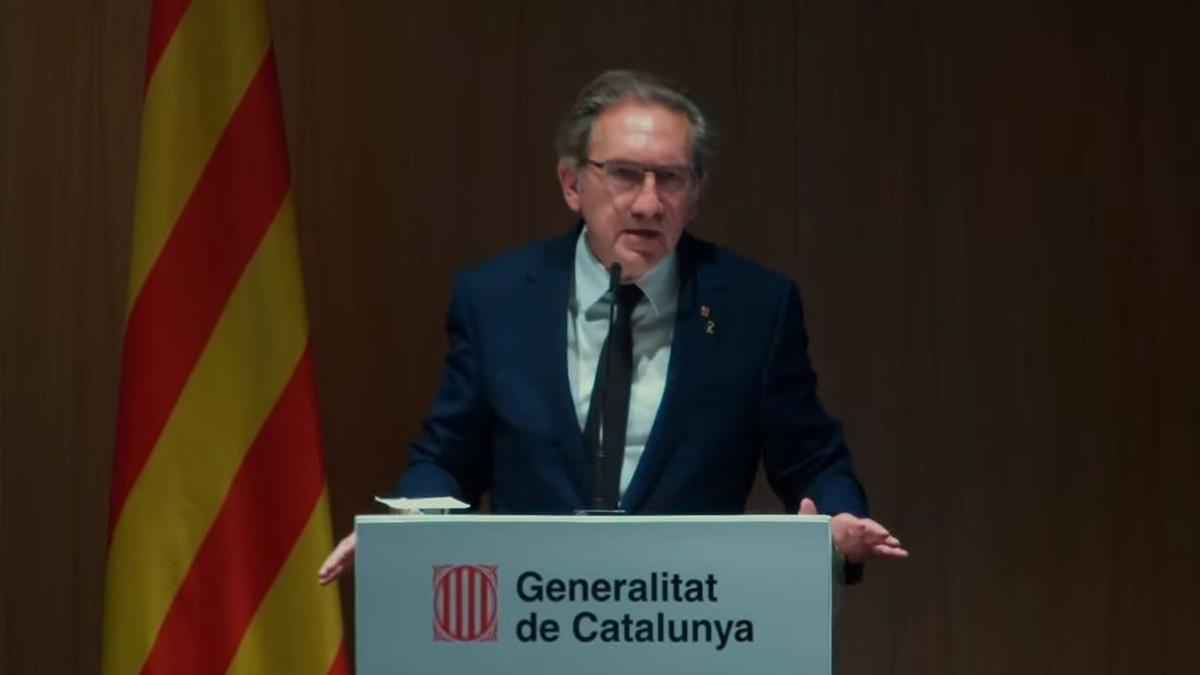 Jaume Giró en la presentación del &#039;Informe económico de Catalunya 2021&#039;.