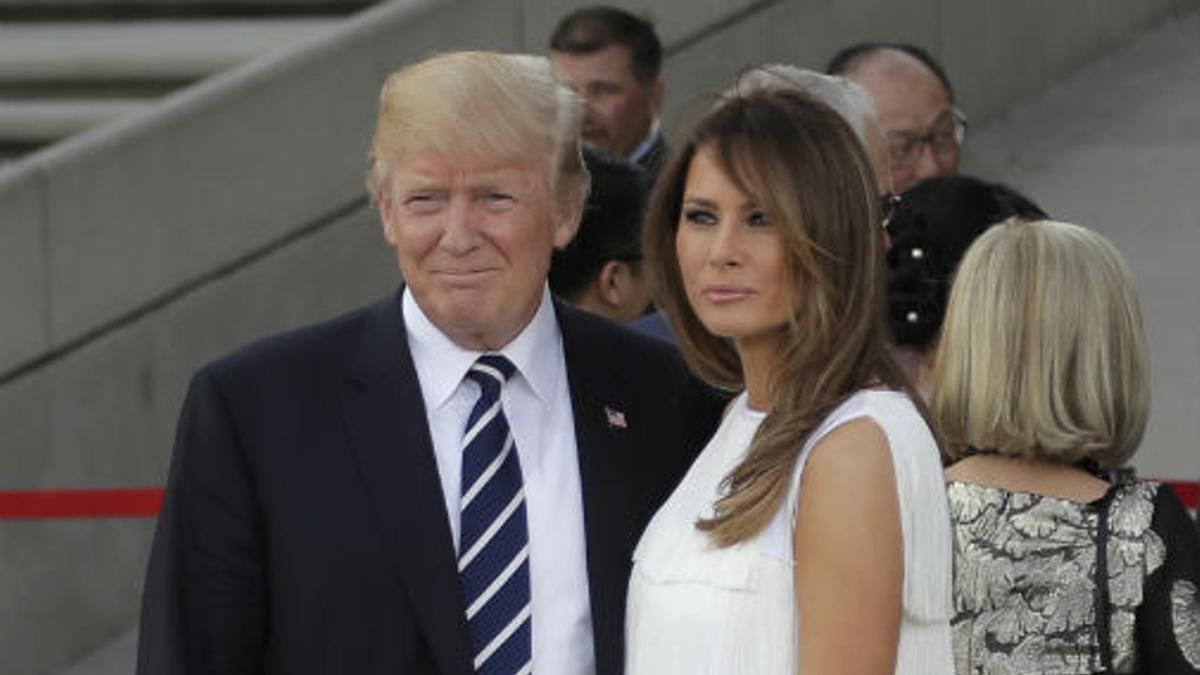 Melania Trump y Donald Trump en un concierto en Hamburgo